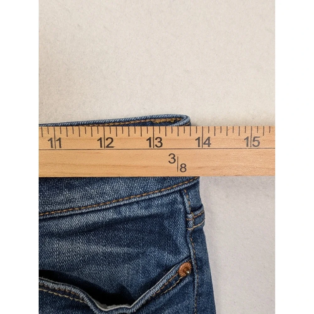 Aeropostale‎ Womens Bermuda Shorts Size 2 Distressed Cuffed Blue Denim